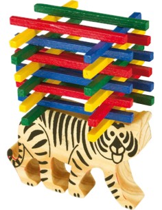 Marc Vidal - Spel van de Tijger mini houten evenwichtspel 2