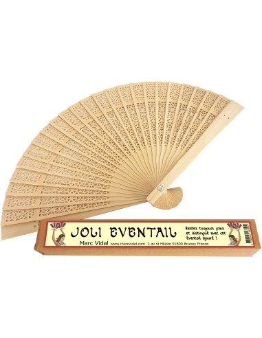 Marc Vidal - 759 - Joli eventail houten waaier