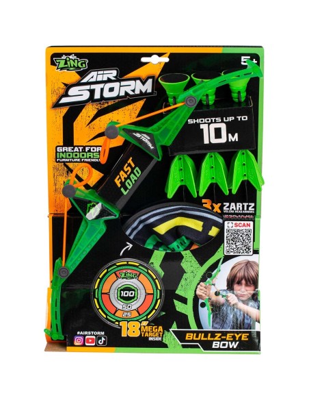 Zing - Air Storm Bullz Eye Bow Target Pack met klittenband pijlen en doel 5+ AS200