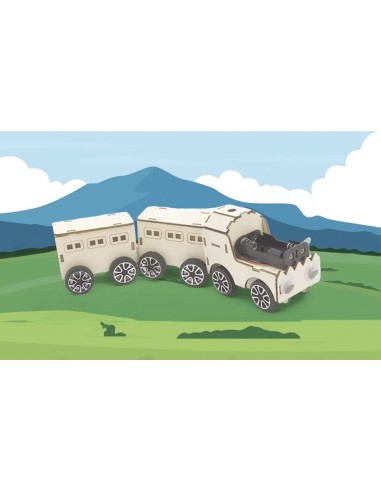 Satzuma - STEM - Wooden train - trein van hout