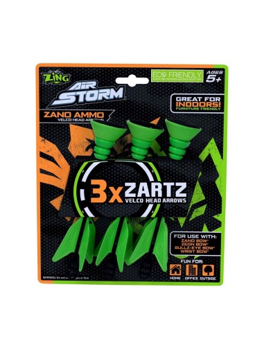 Zing - reservepijlen klittenband Air Storm set van 3 voor Bullz Eye boog AS212