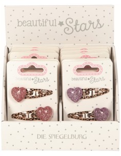 Metalen haarclips hartje set van 2 - Beautiful Stars
