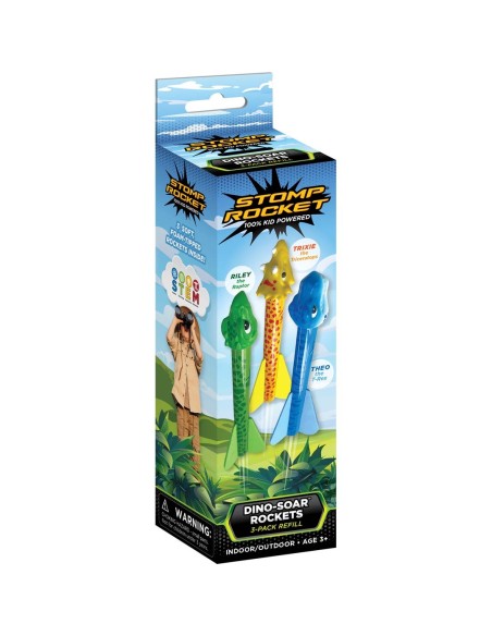 Stomp Rocket Dino-Soar Refill, 6 Rockets