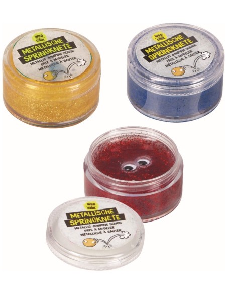 Stuiterende klei metallic met oogjes -  Wild + Cool
