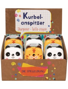 Puntenslijper met draaihendel Panda en Tijger - Wonderful Presents