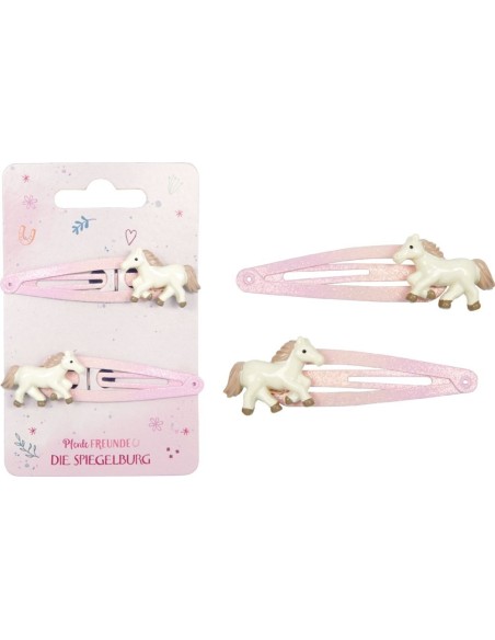 Haarclips glitter - Horse Friends