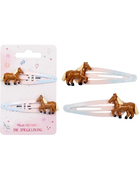Haarclips glitter - Horse Friends