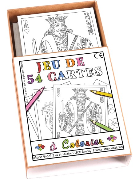 Marc Vidal - 170 - Kaartspel met 54 kaarten om zelf in te kleuren