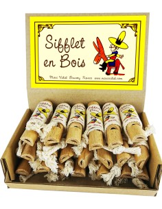 Marc Vidal - 105 - Houten fluitje 7,5 cm in display