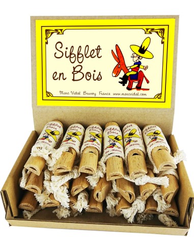 Marc Vidal - 105 - Houten fluitje 7,5 cm in display