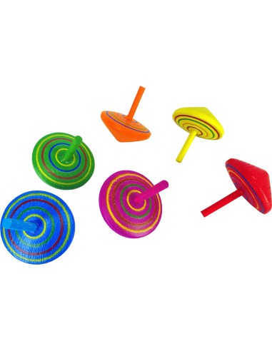 Marc Vidal - 185 - houten tol 6 kleuren in display