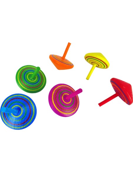 Marc Vidal - 185 - houten tol 6 kleuren in display