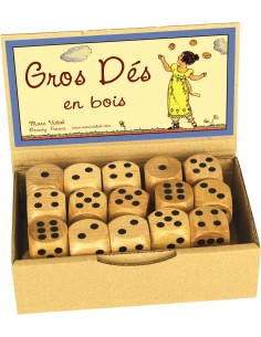 Marc Vidal - 606 -  Grote houten dobbelsteen 4 cm