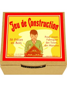 Marc Vidal - 335 - Jeu de Construction houten bouwspel 36 plankjes