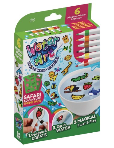 Water Art 6 Pack met sjablonen Safari Adventure