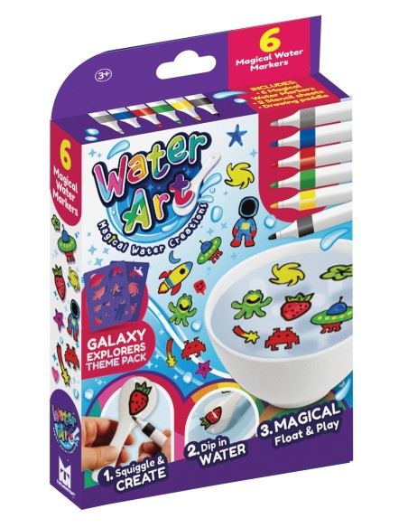 Water Art 6 Pack met sjablonen Galaxy Explorers