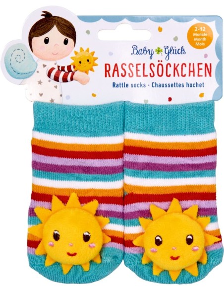 Babysokjes rammelaar zonnetje