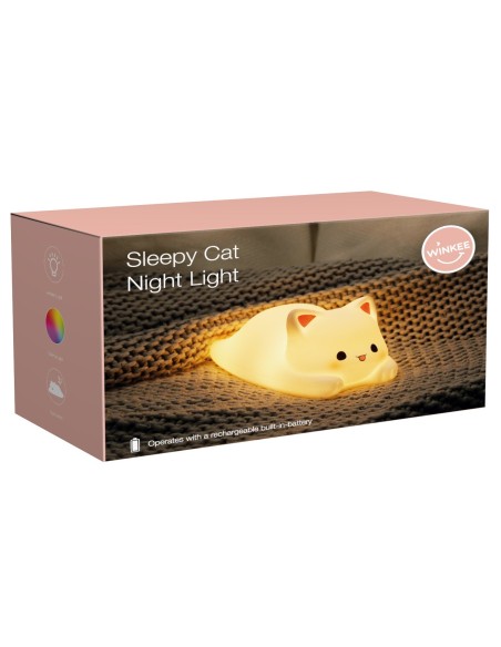 Silicone Nightlight Sleepy Cat
