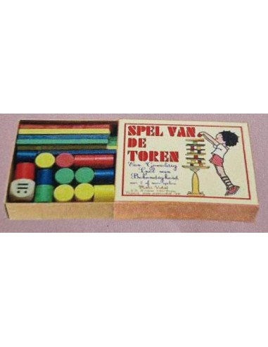 Marc Vidal -  Spel van de Toren - mini houten stapelspel NL