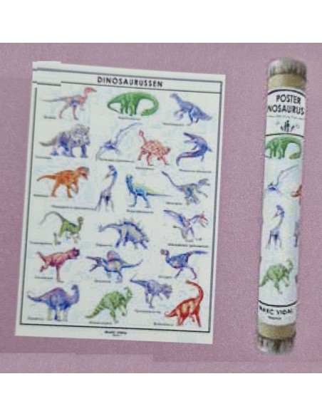 Marc Vidal - Poster Dinosaurussen in kartonnen koker NL