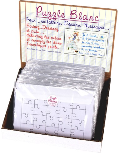 Marc Vidal - Ansichtkaart blanco puzzel 20 stukjes met envelop om zelf in te kleuren
