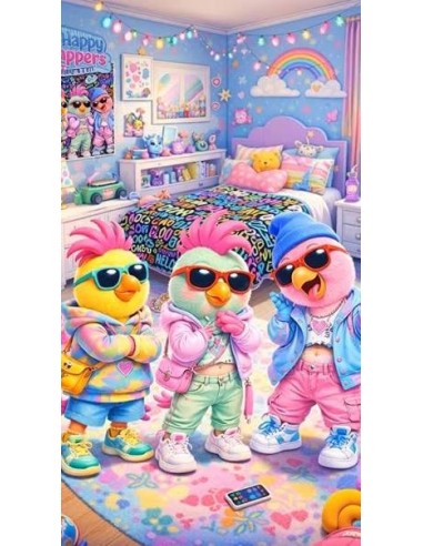 Happy Yappers Chirpettes Mimi Melody Geel Roze