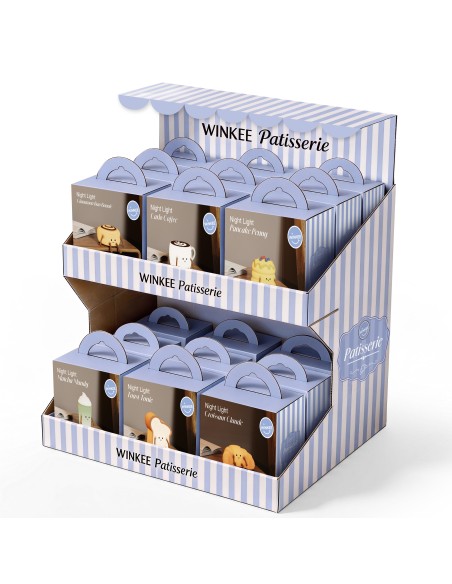 Food Nightlights - Compacte display inclusief 6 x 6 Food Nightlights groot plus gratis sample