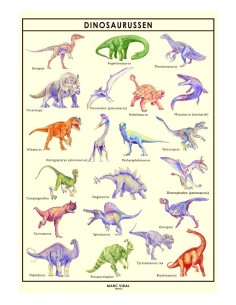 Marc Vidal - Poster Dinosaurussen in kartonnen koker NL