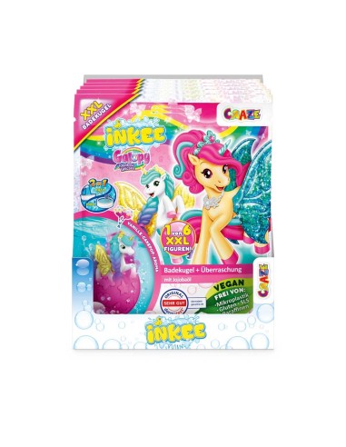 Craze INKEE XXL Surprise Bath Bomb Galupy Rainbow Unicorn 5 in display 59241