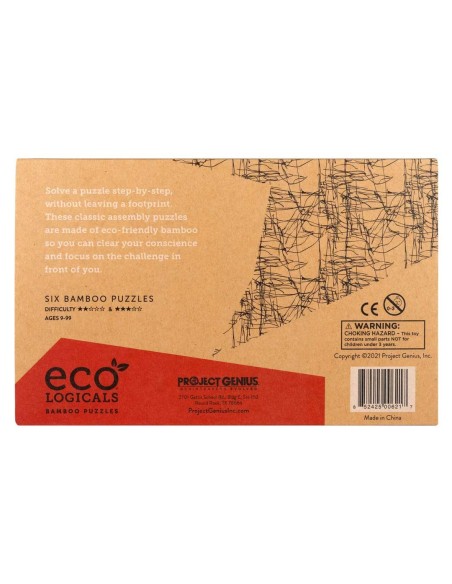 Ecologicals 6 pack bamboo puzzles EC003