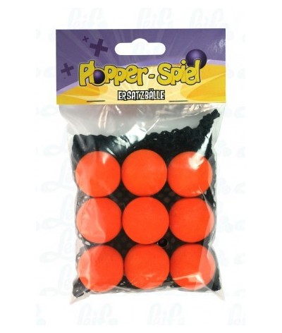 Plopper reserve ballen 9 stuks - oranje