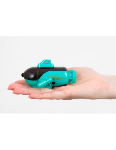 RC: 2 Channel Mini Submarine 3 designs geel blauw turquoise