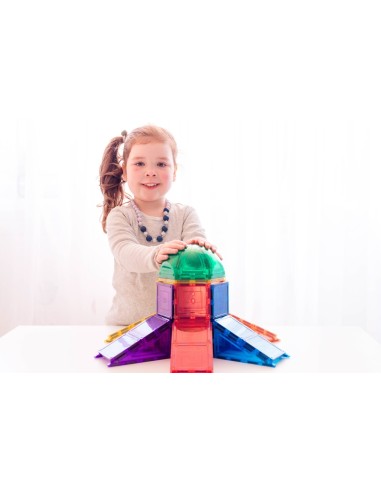 Learn & Grow Toys - Magnetic Tiles - Dome Pack (18 Piece)