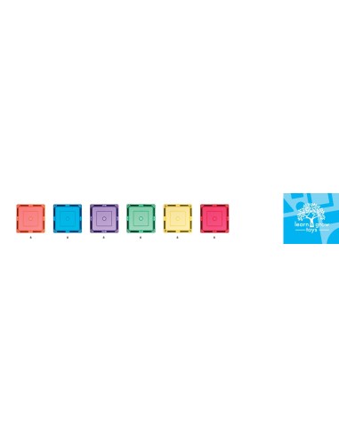 Learn & Grow Toys - Magnetic Tiles - Small Square Pack (36 Piece)