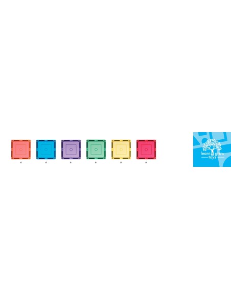 Learn & Grow Toys - Magnetic Tiles - Small Square Pack (36 Piece)