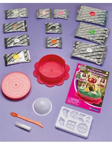 Brainstorm - My Very Own Fairy Cottage Keepsake Box - Maak zelf een sprookjeshuisje met glow-in-the-dark klei