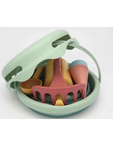 7in1 Sand Toys - Zand speelgoed - 7 delig - groen - gemaakt van bio-plastic