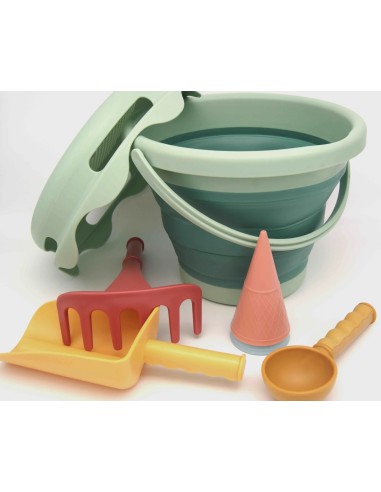 7in1 Sand Toys - Zand speelgoed - 7 delig - groen - gemaakt van bio-plastic