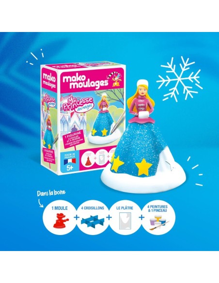 Mako Moulages - Sneeuwprinses 1 mal voor sneldrogend gips set - pakket S