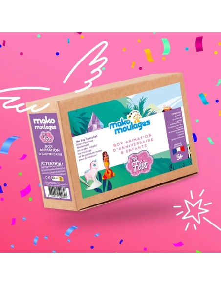 Mako Moulages - Verjaardagsbox voor 6 kinderen Feetjes
