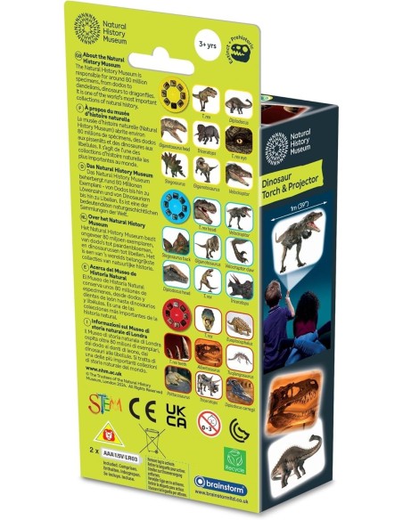 Brainstorm - Natural History Museum Dinosaur Torch and Projector - zaklamp dino