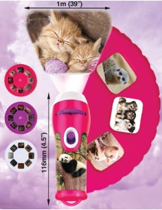 Brainstorm - Cute & Cuddly Animals Torch and Projector - zaklamp schattige dieren 2
