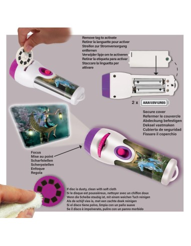 Brainstorm - Fairy & Unicorn Torch and Projector - zaklamp elf en eenhoorn