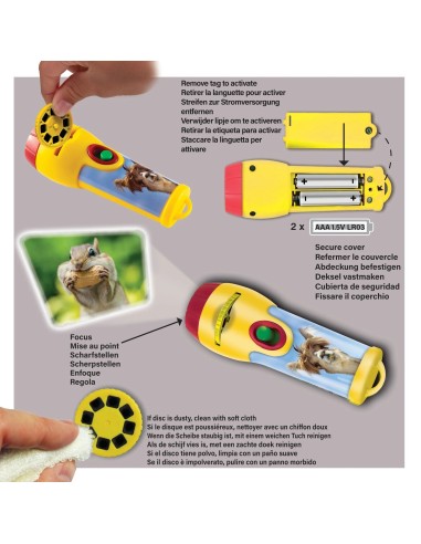Brainstorm - Funny Animals Torch and Projector - zaklamp grappige dieren