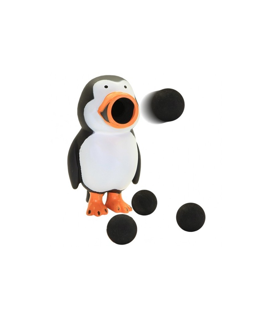 Plopper pinguin, incl. 6 balletjes