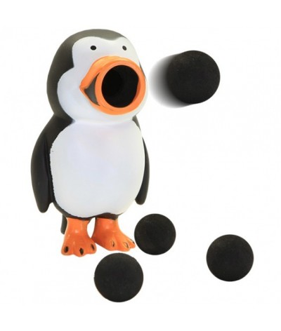 Plopper pinguin, incl. 6 balletjes