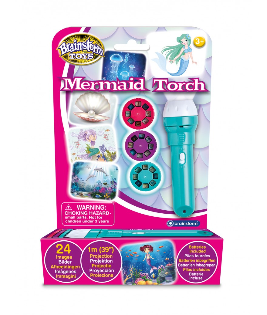 Brainstorm - Mermaid Torch and Projector - zaklamp zeemeermin