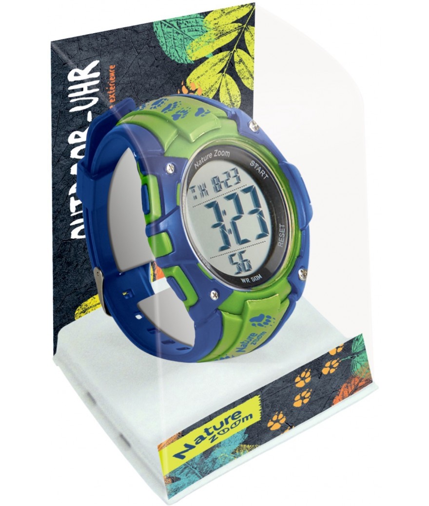 Horloge stopwatch wekker waterdicht 50m Nature Zoom