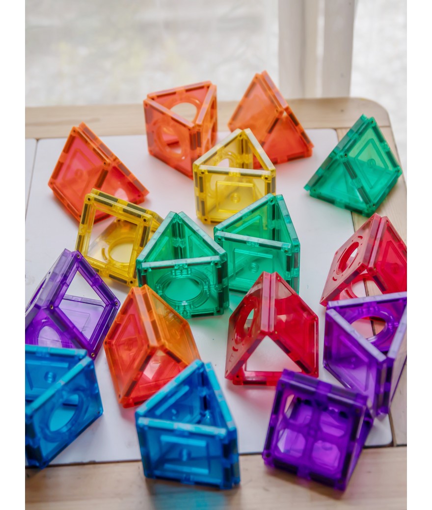 Learn & Grow Toys - Magnetic Tiles - Small Square Pack (36 Piece)