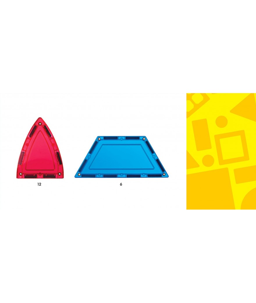 Learn & Grow Toys - Magnetic Tiles - Dome Pack (18 Piece)